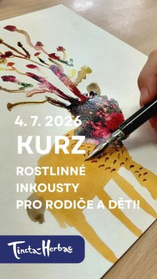 KURZ ROSTLINNÉ INKOUSTY:      Pro rodiče a děti !  VSETÍN  4. 7. 2026