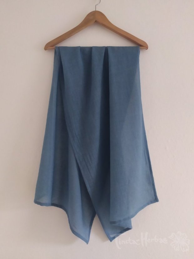 ŠÁTEK Indigo, celobarevný, 100% Merino - Velikost: 220x80 cm, Sytost odstínu: světlý