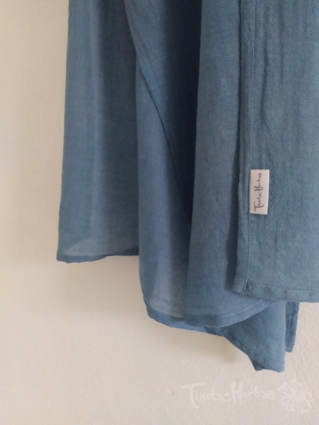 ŠÁTEK Indigo, celobarevný, 100% Merino - Velikost: 220x80 cm, Sytost odstínu: světlý