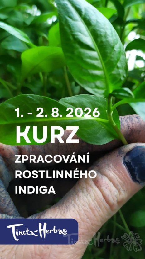KURZ Zpracování rostlinného indiga 1. - 2. 8. 2026 Vsetín