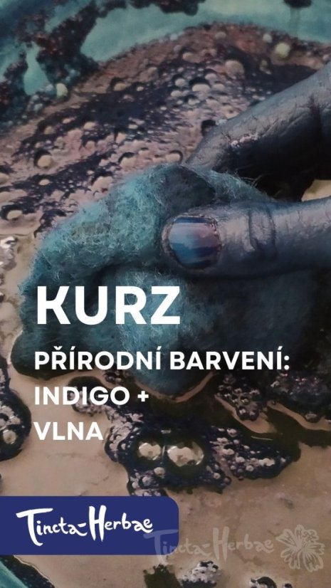 O_KURZ PŘÍRODNÍ BARVENÍ: Indigo + Vlna 12. - 13. 6. 2027 VSETÍN
