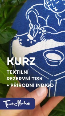 KURZ TEXTILNÍ REZERVNÍ TISK: Přírodní INDIGO