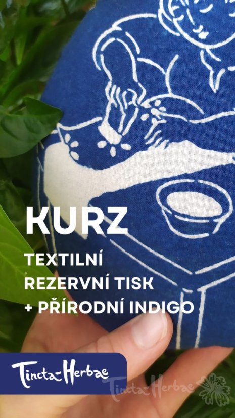 KURZ TEXTILNÍ REZERVNÍ TISK: Přírodní INDIGO